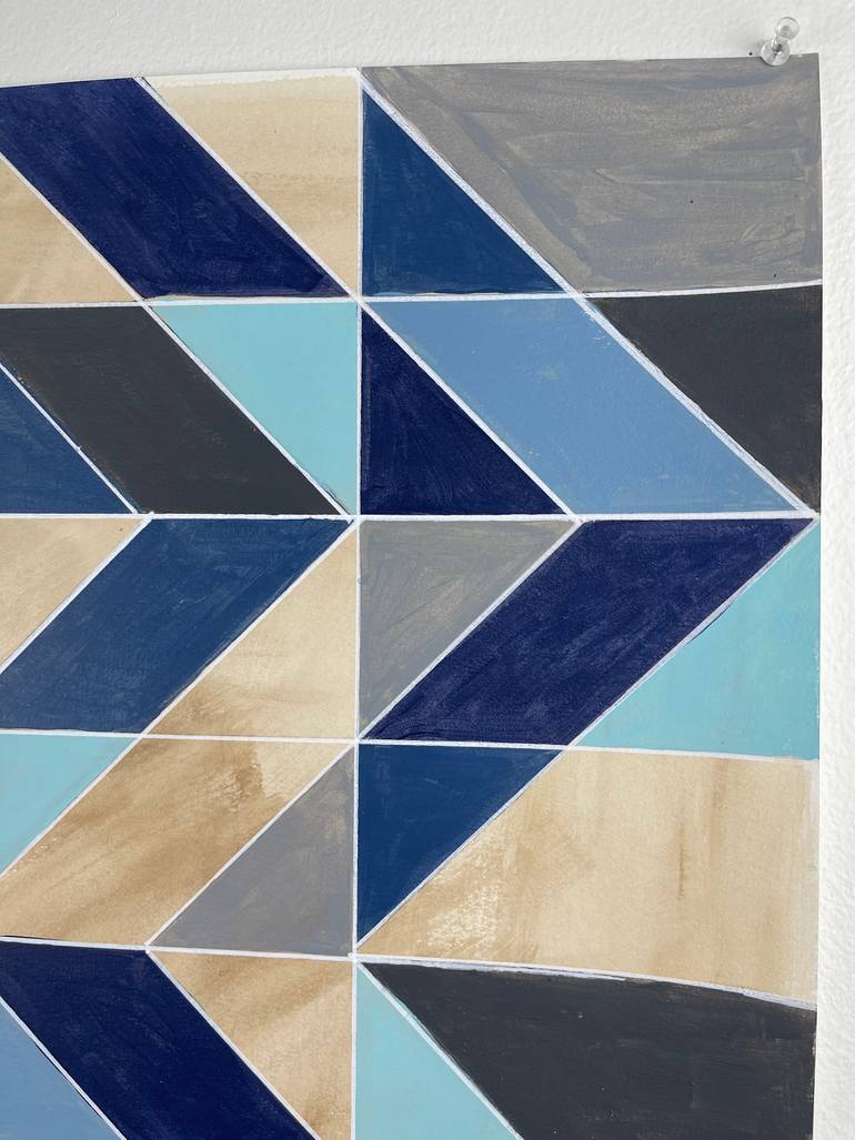 Original Abstract Geometric Painting by Amy Illardo