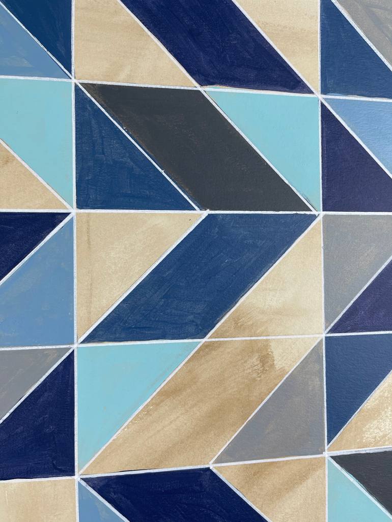 Original Abstract Geometric Painting by Amy Illardo