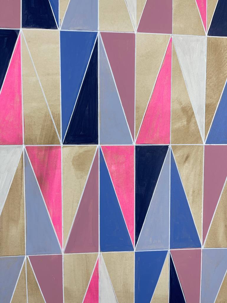 Original Abstract Geometric Painting by Amy Illardo