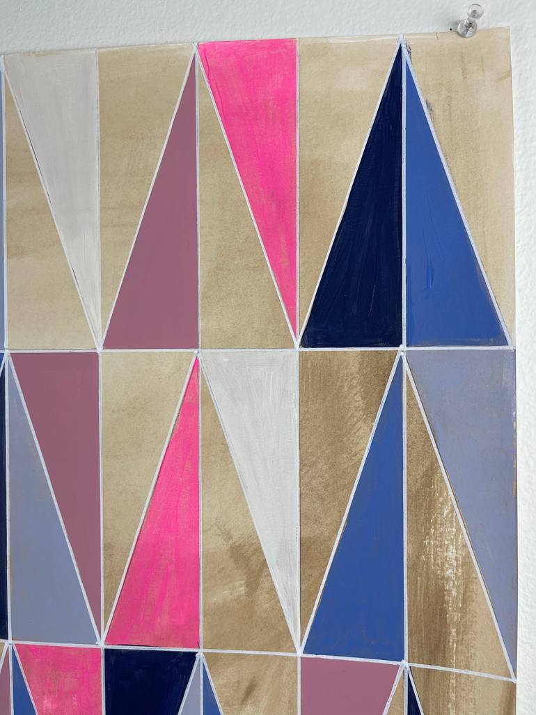 Original Abstract Geometric Painting by Amy Illardo