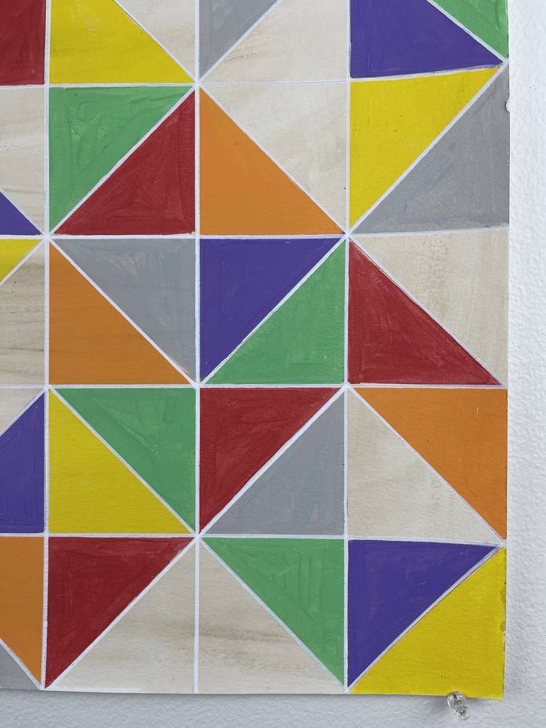 Original Abstract Geometric Painting by Amy Illardo