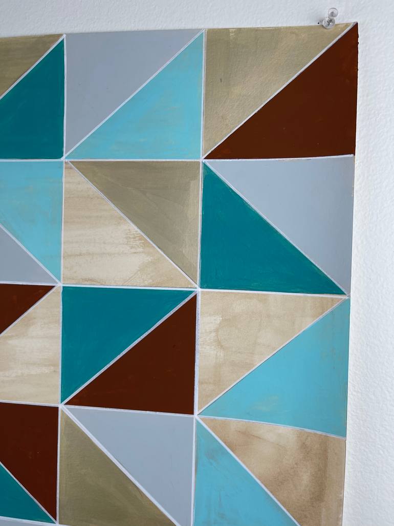 Original Abstract Geometric Painting by Amy Illardo