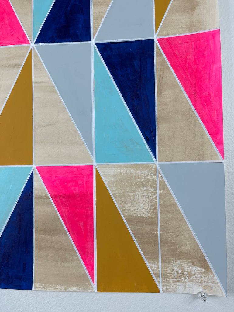 Original Abstract Geometric Painting by Amy Illardo