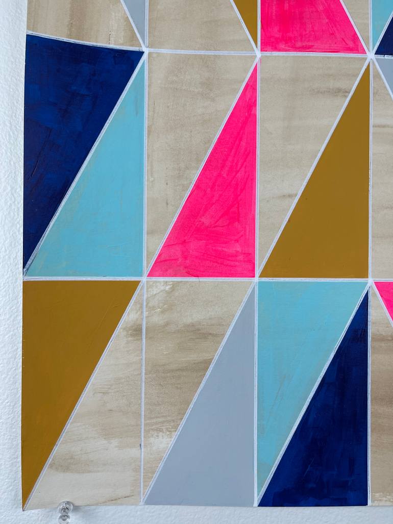 Original Abstract Geometric Painting by Amy Illardo
