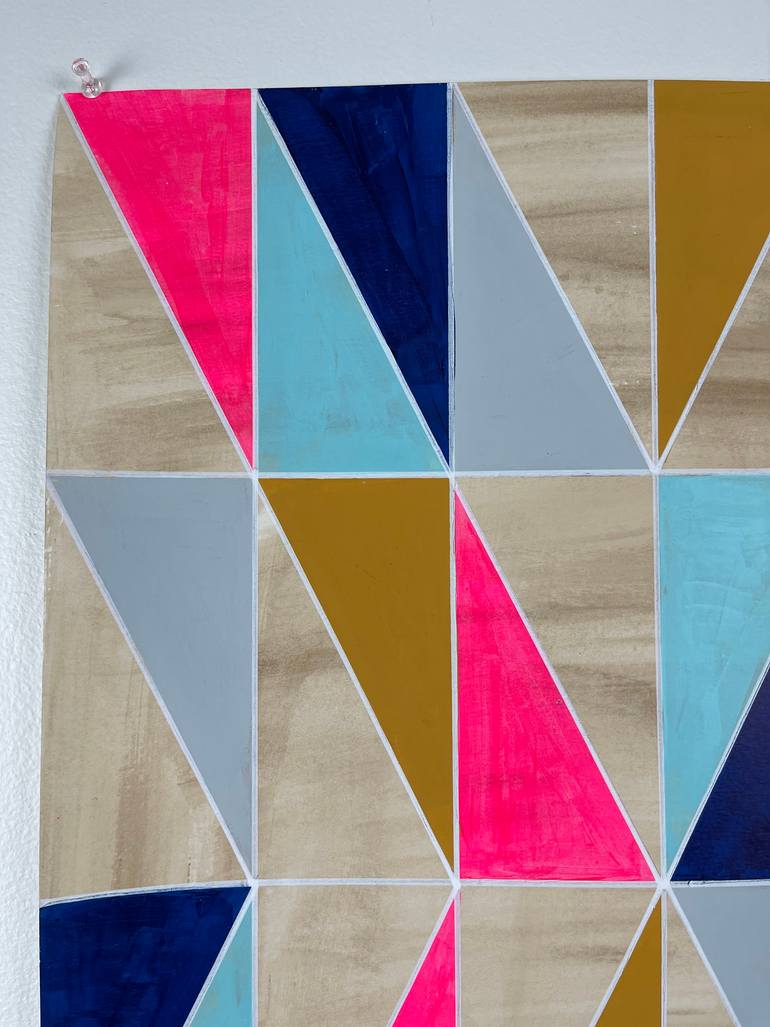 Original Abstract Geometric Painting by Amy Illardo