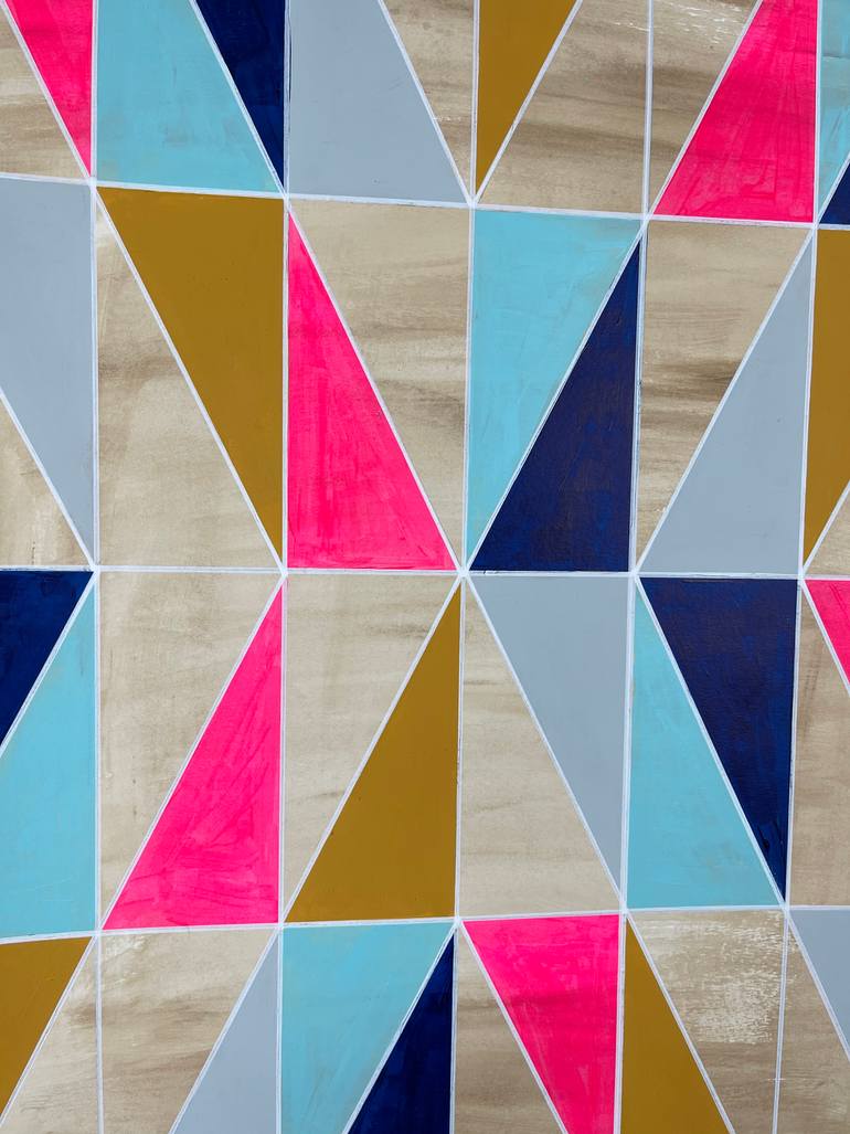 Original Abstract Geometric Painting by Amy Illardo