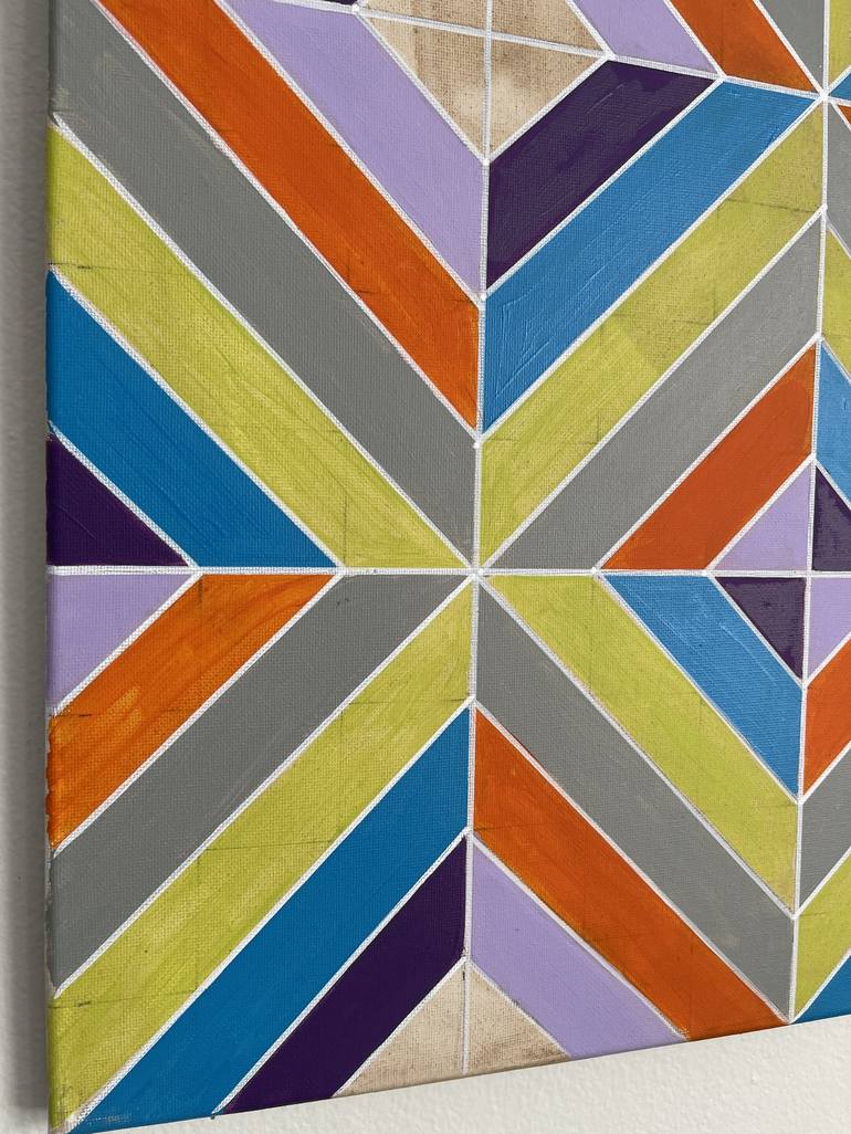 Original Abstract Geometric Painting by Amy Illardo