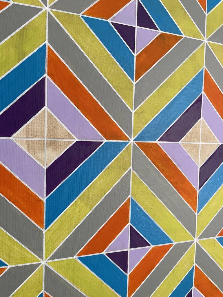 Original Abstract Geometric Painting by Amy Illardo