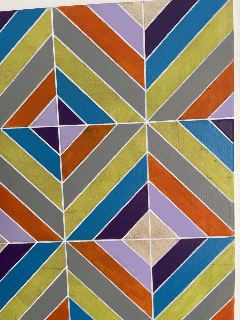 Original Abstract Geometric Painting by Amy Illardo