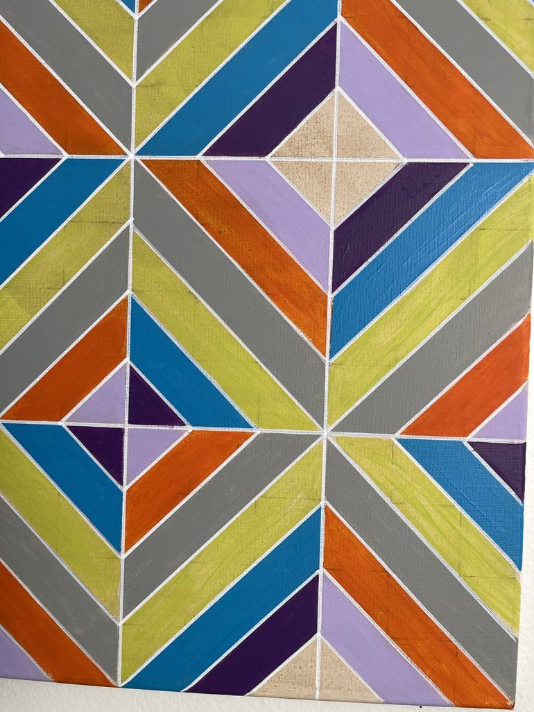 Original Abstract Geometric Painting by Amy Illardo