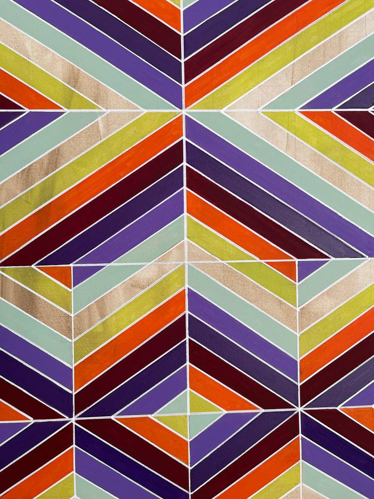 Original Abstract Geometric Painting by Amy Illardo