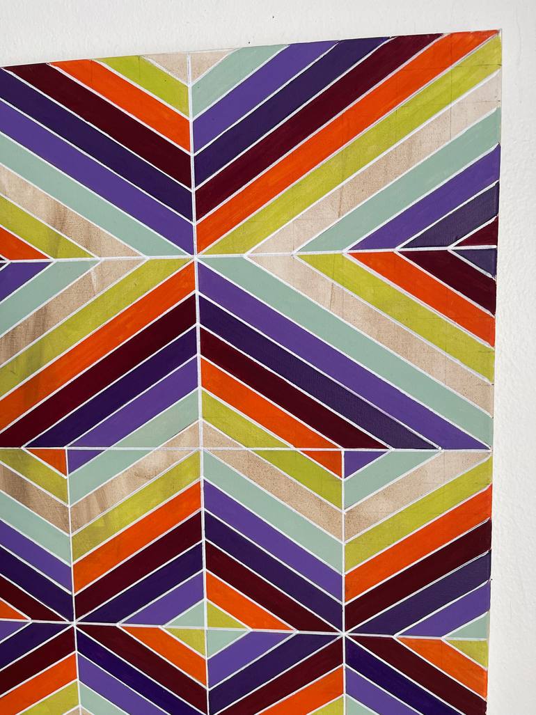 Original Abstract Geometric Painting by Amy Illardo