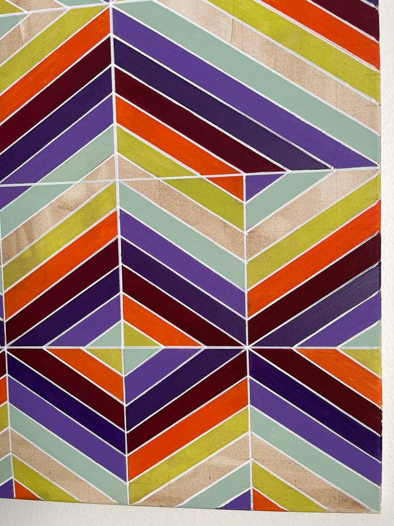 Original Abstract Geometric Painting by Amy Illardo
