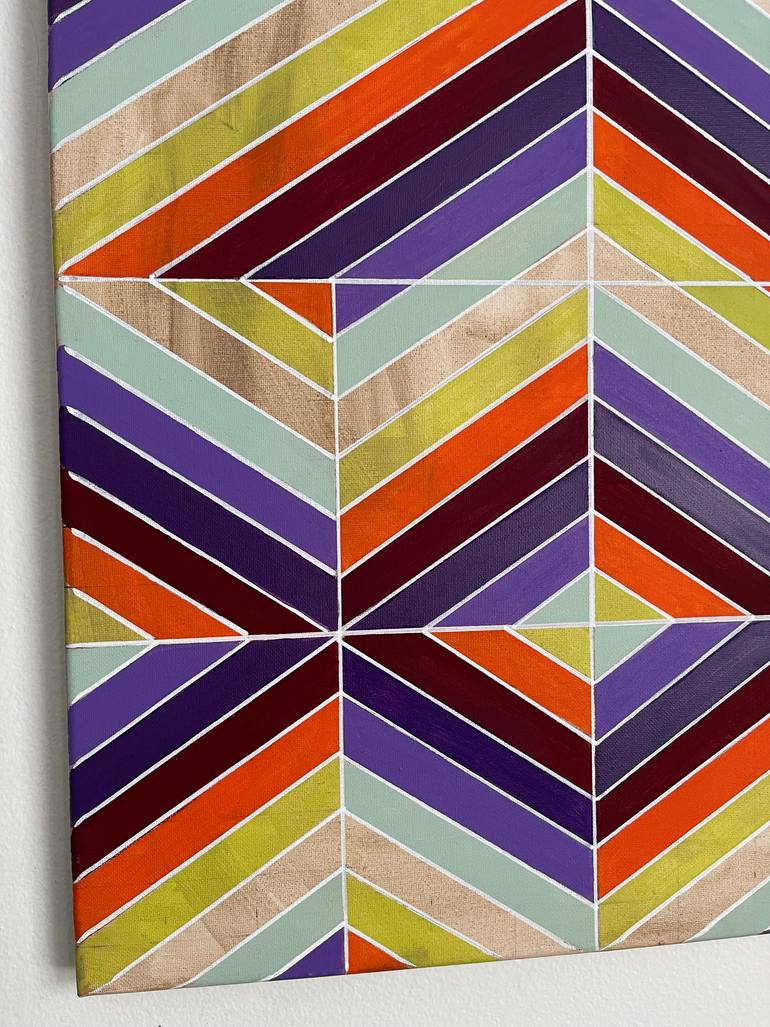 Original Abstract Geometric Painting by Amy Illardo