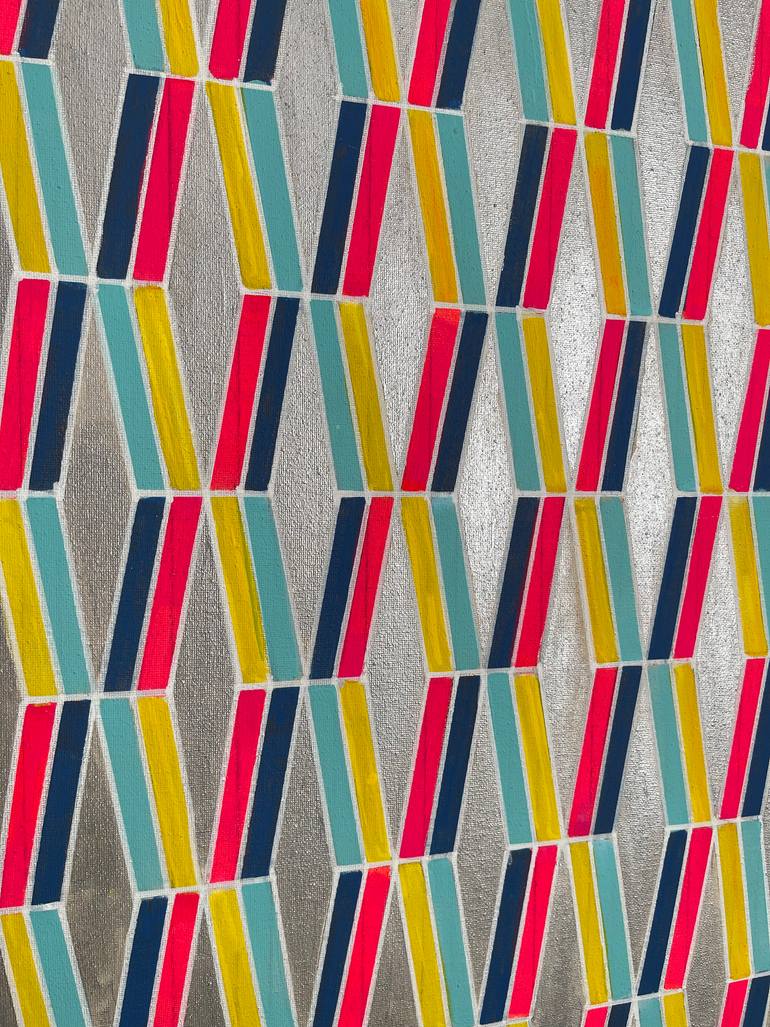 Original Abstract Geometric Painting by Amy Illardo