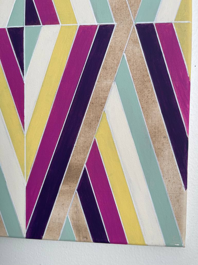 Original Abstract Geometric Painting by Amy Illardo