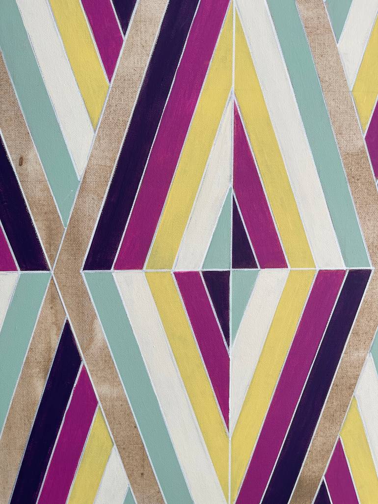 Original Abstract Geometric Painting by Amy Illardo