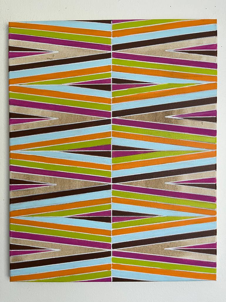 Original Abstract Geometric Painting by Amy Illardo
