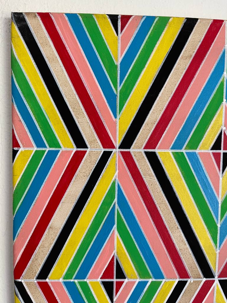 Original Abstract Geometric Painting by Amy Illardo