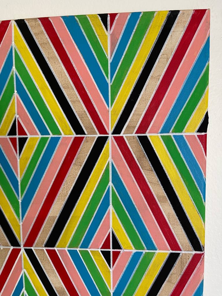 Original Abstract Geometric Painting by Amy Illardo