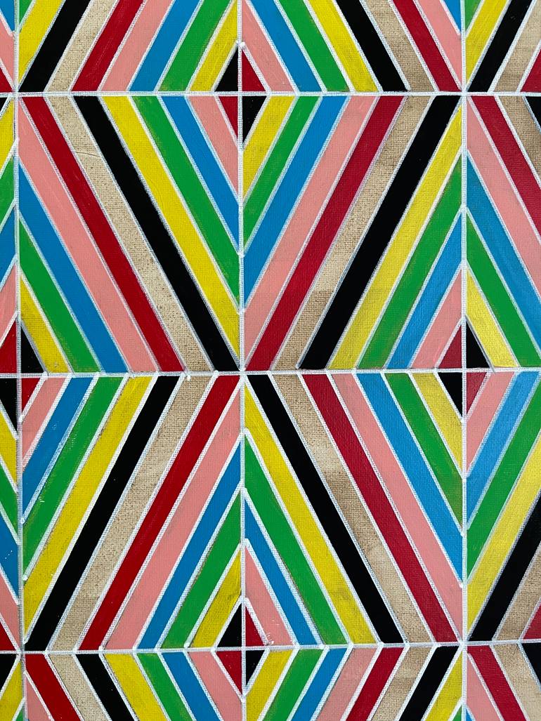 Original Abstract Geometric Painting by Amy Illardo