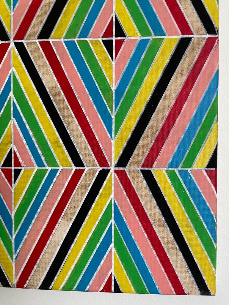 Original Abstract Geometric Painting by Amy Illardo