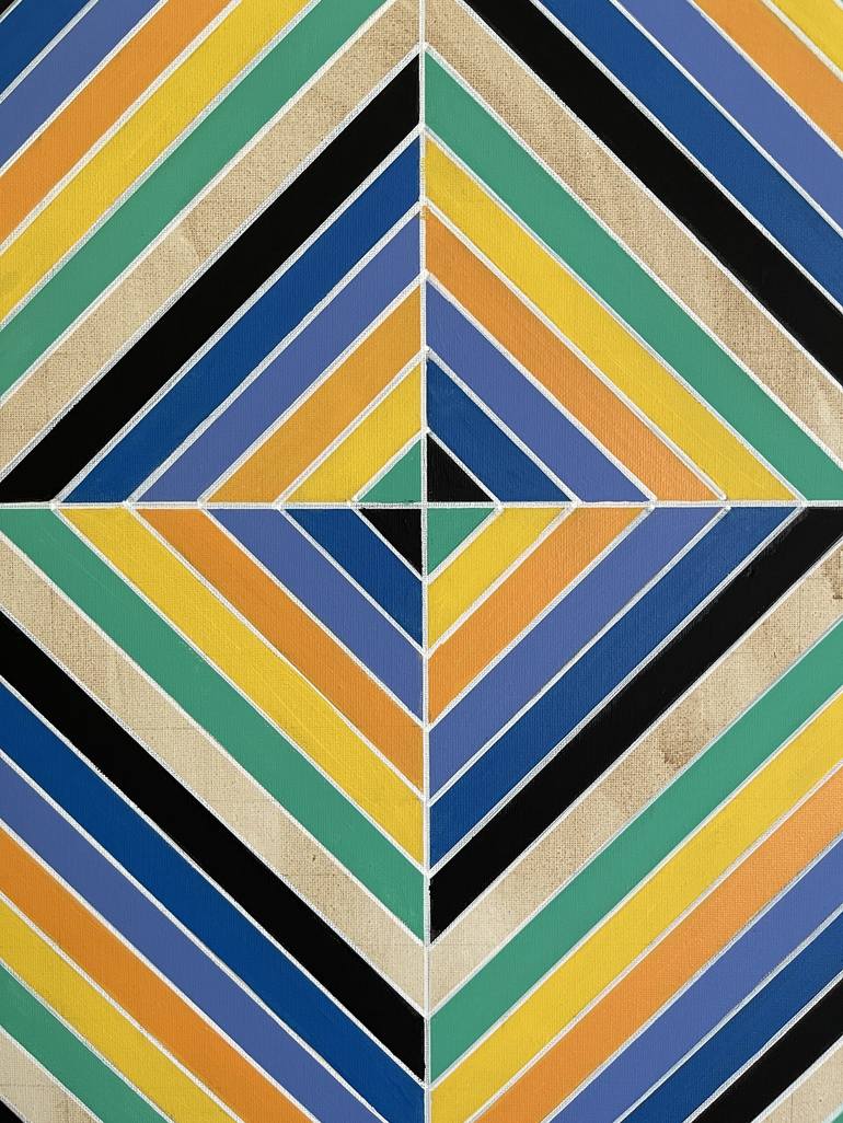 Original Abstract Geometric Painting by Amy Illardo