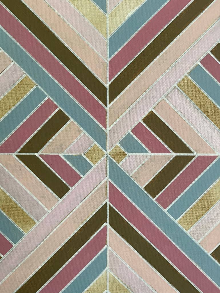 Original Abstract Geometric Painting by Amy Illardo
