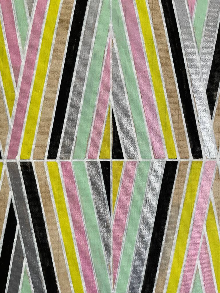 Original Abstract Geometric Painting by Amy Illardo