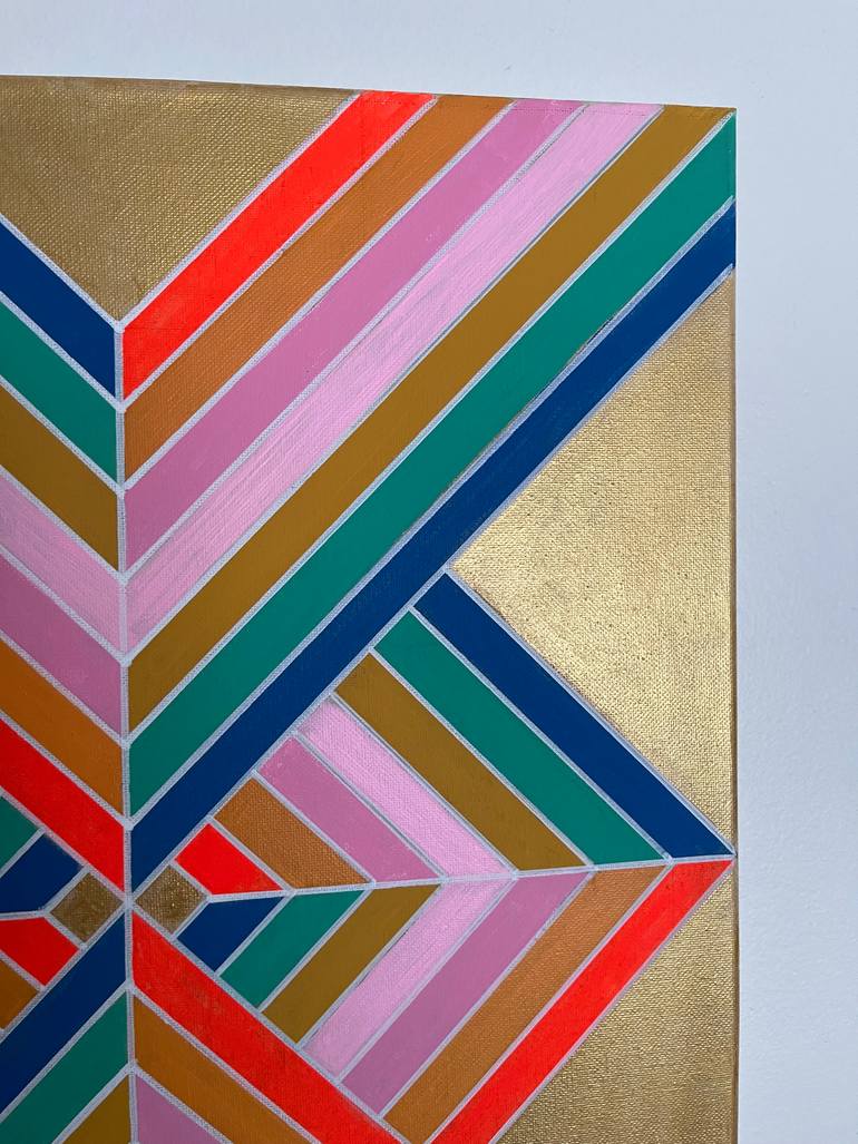 Original Abstract Geometric Painting by Amy Illardo