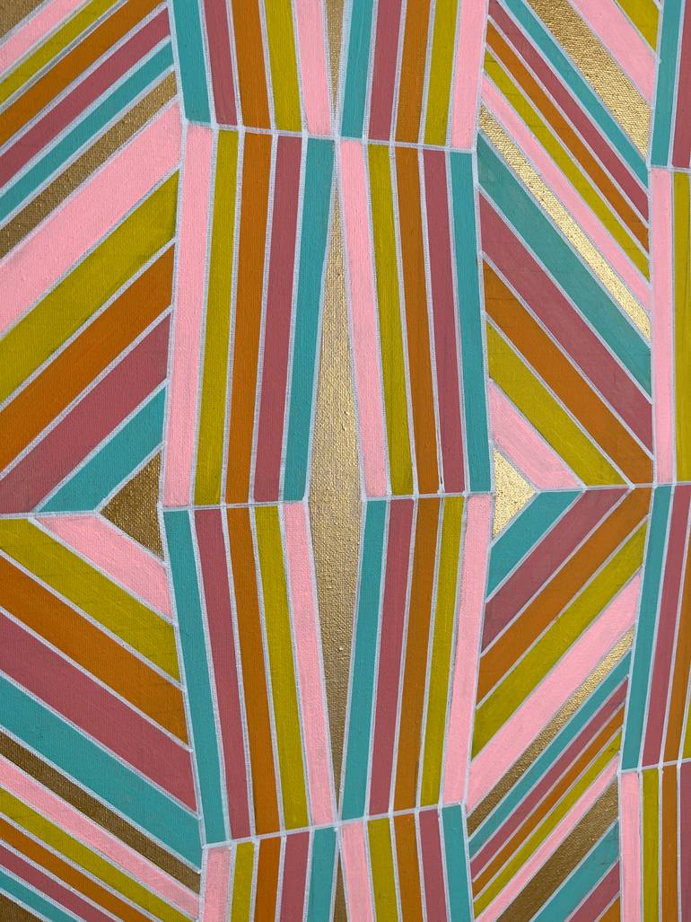 Original Abstract Geometric Painting by Amy Illardo