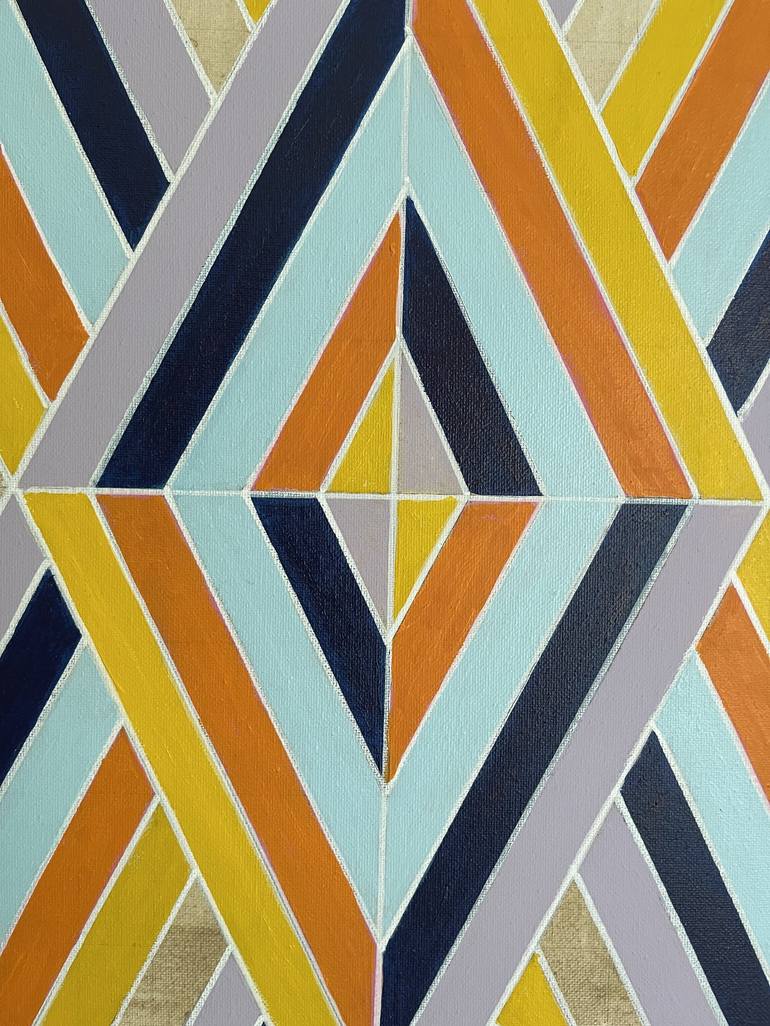 Original Abstract Geometric Painting by Amy Illardo