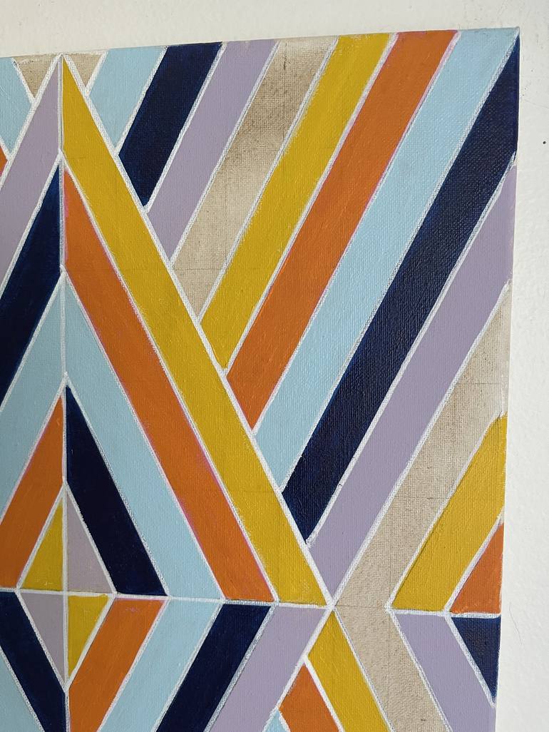 Original Abstract Geometric Painting by Amy Illardo