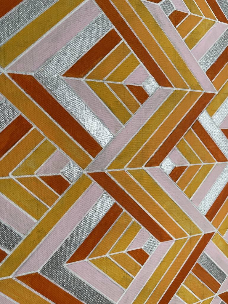 Original Abstract Geometric Painting by Amy Illardo