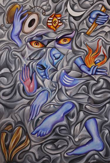 Original Expressionism Religious Paintings by chaitanya kumar