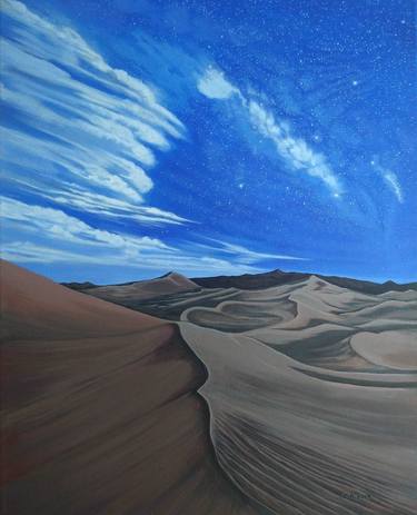 Starry sky desert. By Zoe Adams. thumb