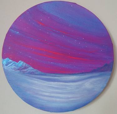 Clockwise (circular canvas) Painting by Kirsten Handelmann