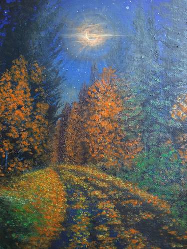Orange moon walk. By Zoe Adams thumb