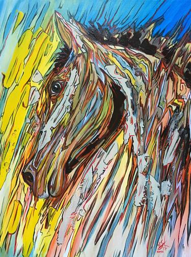 Original Abstract Expressionism Animal Paintings by Nova Simons
