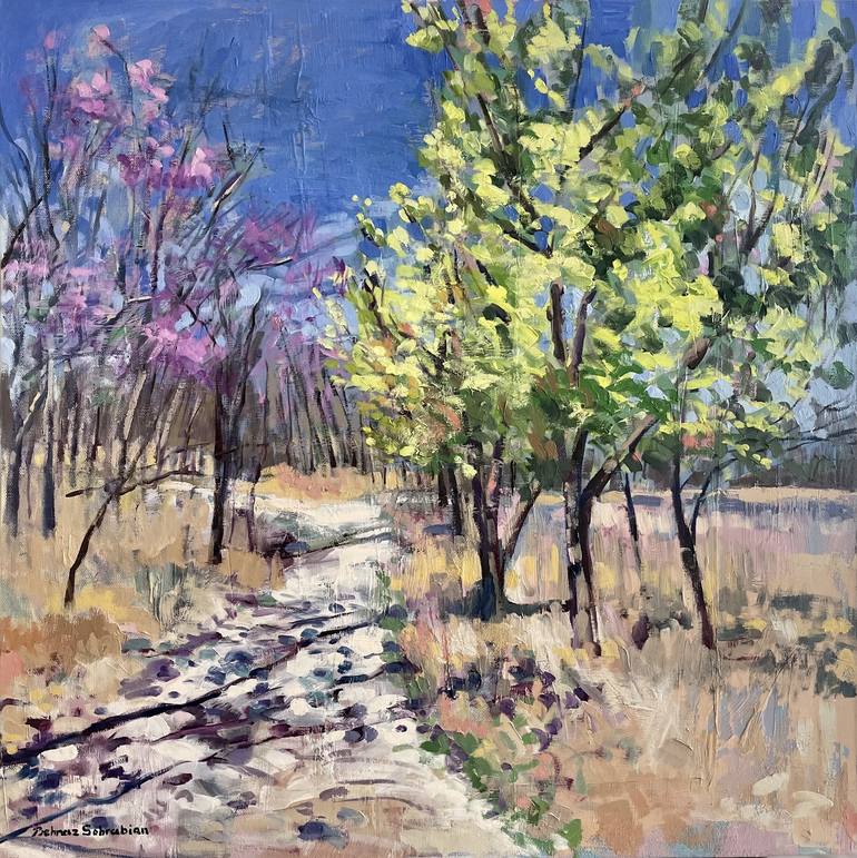 Original Expressionism Landscape Paintings by Behnaz Sohrabian