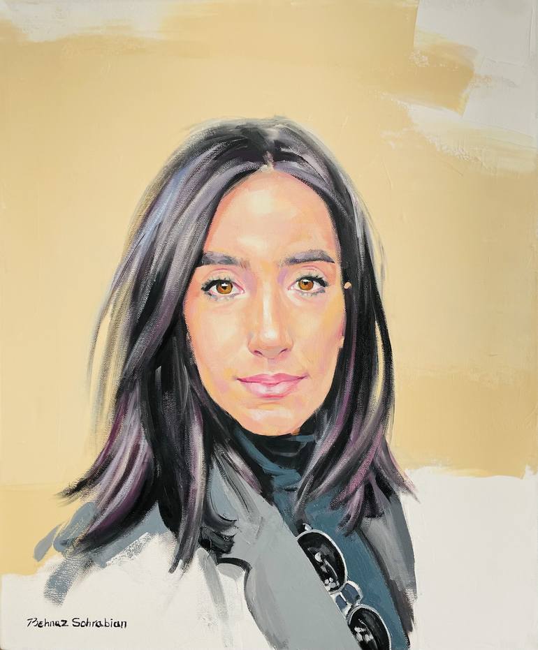 Original Expressionism Portrait Paintings by Behnaz Sohrabian