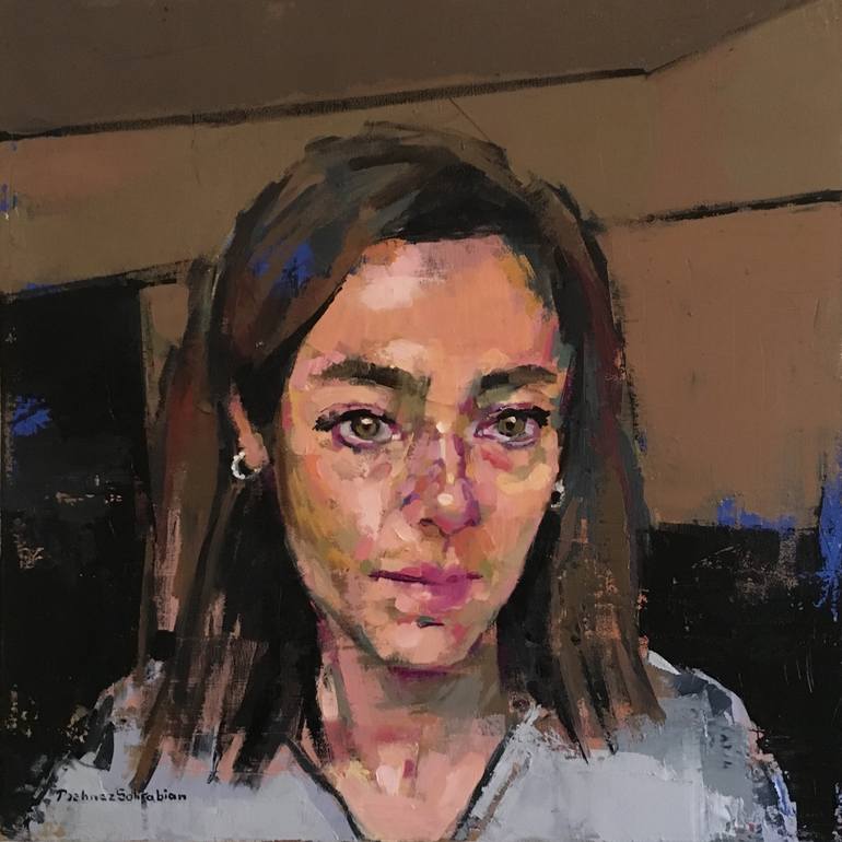 Original Expressionism People Paintings by Behnaz Sohrabian