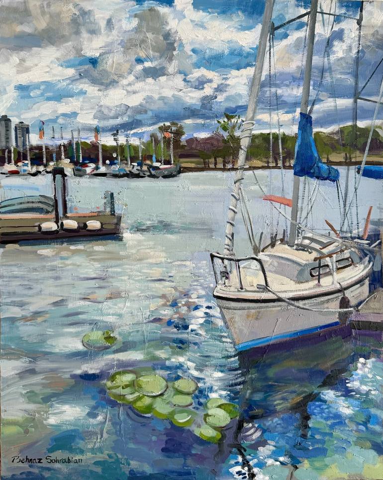Original Expressionism Landscape Paintings by Behnaz Sohrabian