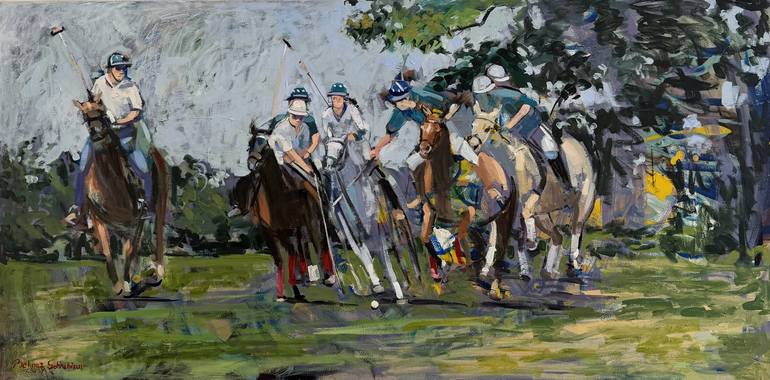 Original Expressionism Horse Paintings by Behnaz Sohrabian