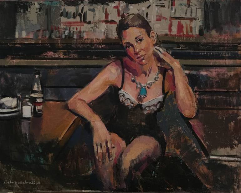 Original Figurative Women Paintings by Behnaz Sohrabian