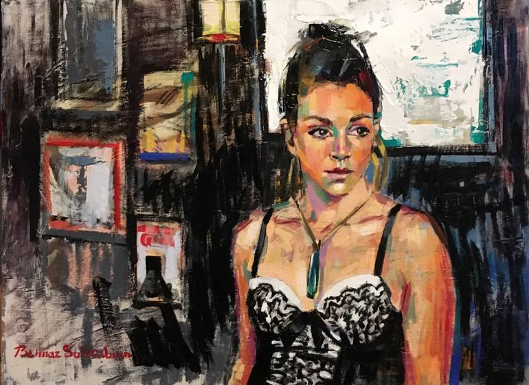 Original Figurative Women Paintings by Behnaz Sohrabian