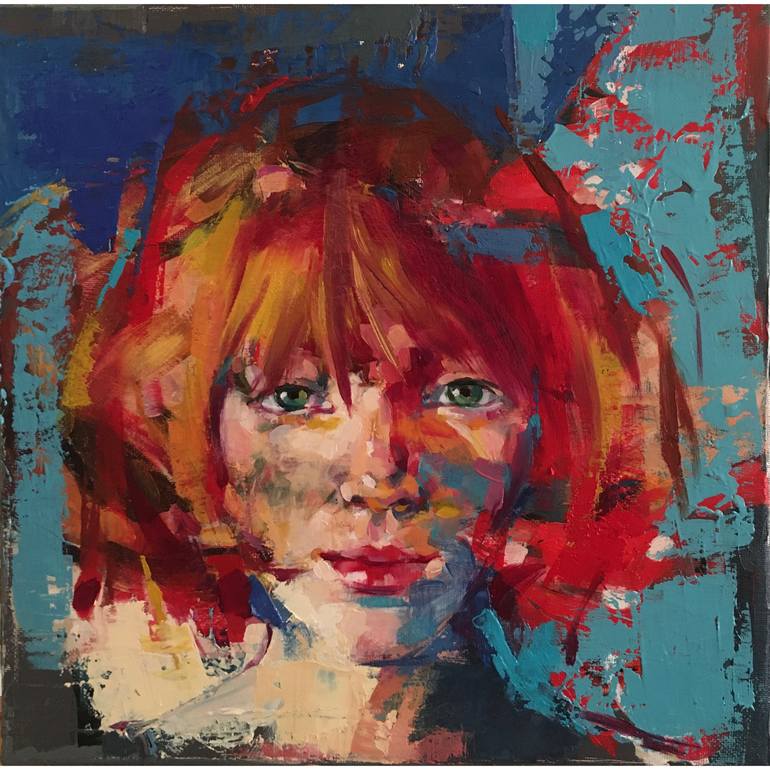 Original Modern Portrait Paintings by Behnaz Sohrabian