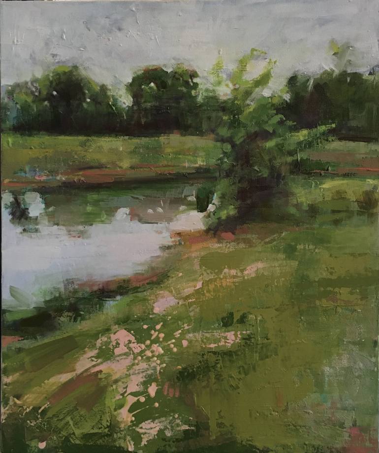 Original Impressionism Landscape Paintings by Behnaz Sohrabian