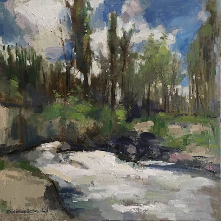 Original Expressionism Landscape Paintings by Behnaz Sohrabian