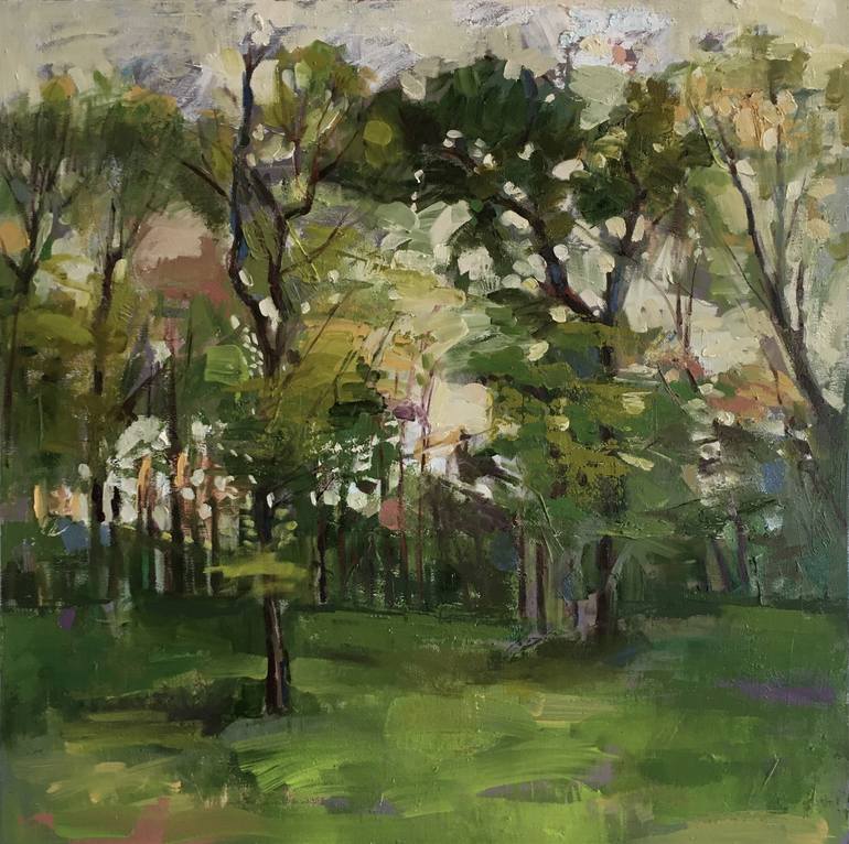 Original Expressionism Landscape Paintings by Behnaz Sohrabian